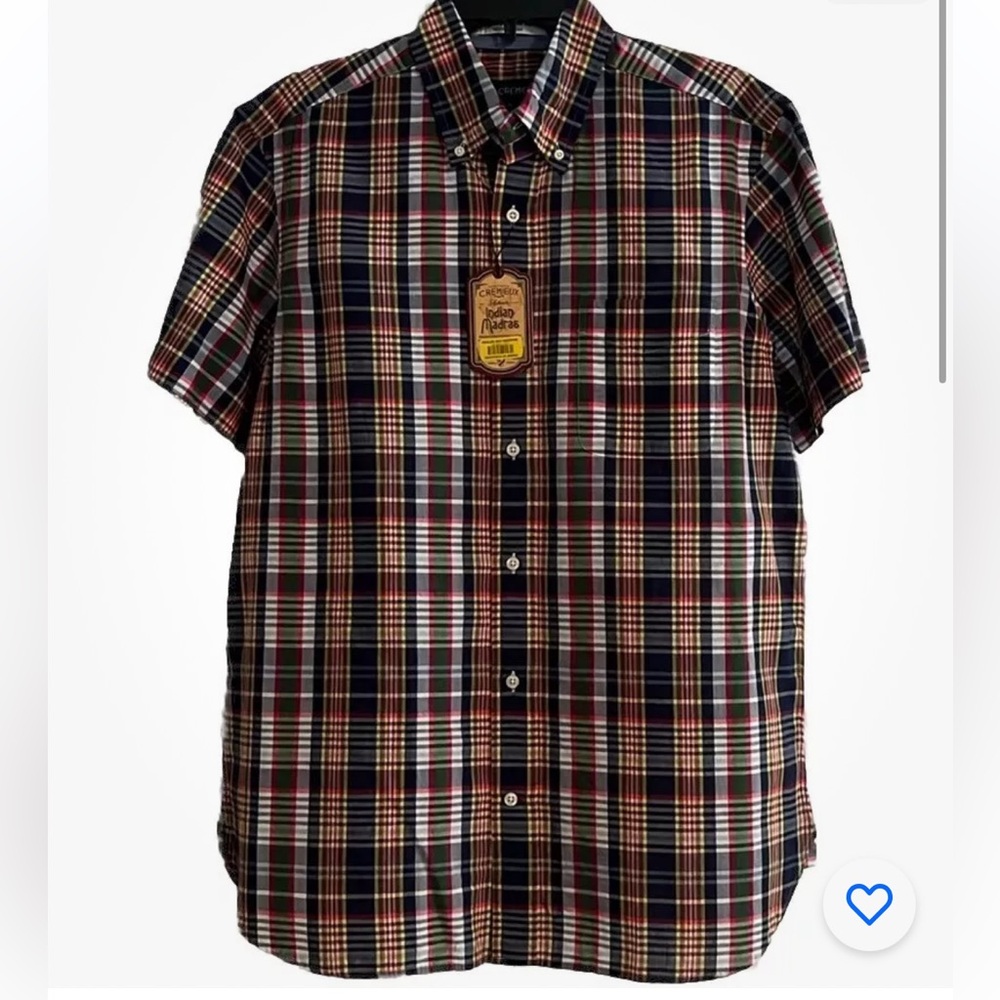 NWT Indian Madras Plaid Daniel Cremieux Men’s Short Sleeve Button Down $79